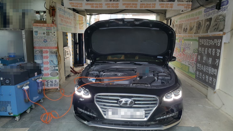  그랜저ig 연소실카본세척, 출고 후 20.000km 때, 후로는 1년에 1회 세척, 새 차 그대로 유지시키는 방법