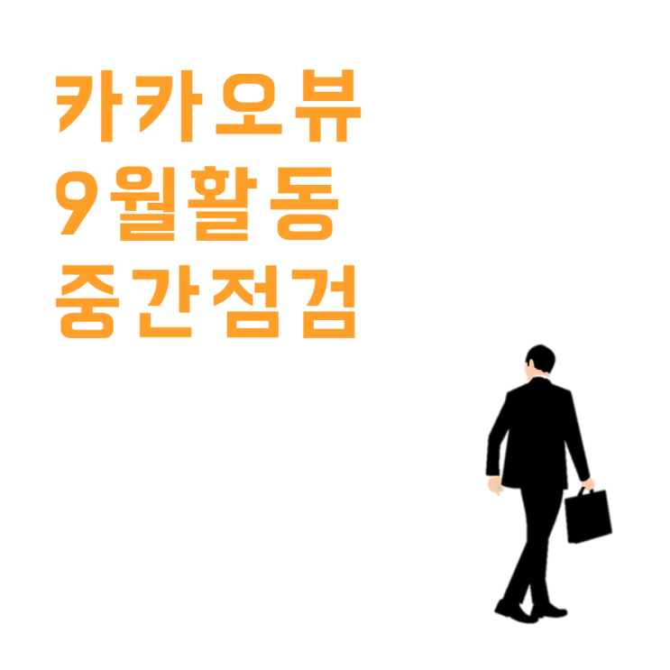 카카오뷰 9월 활동 중간 점검