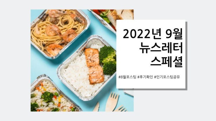 [2022년 9월 뉴스레터] 8월 포스팅 다시보기!