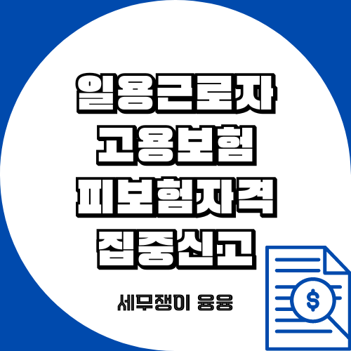  일용직 고용보험 피보험자격 집중신고기한