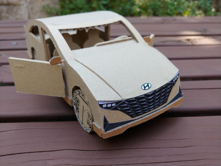 20.현대 아반떼(박스로 자동차 만들기, 도안무료) Hyundai Elantra(How to make a cardboard car, Drawing Free)