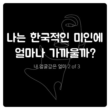  나는 한국 미인의 기준에 얼마나 가까울까?