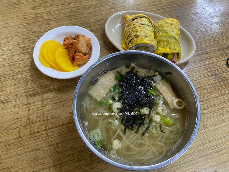 아쉬움이 있었던 인천 주안동 청해김밥 솔직후기 - 쫄우동, 계란말이 김밥 주문