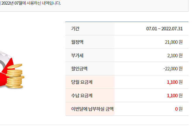  알뜰폰 요금 월 1,100원 이긴 한데...