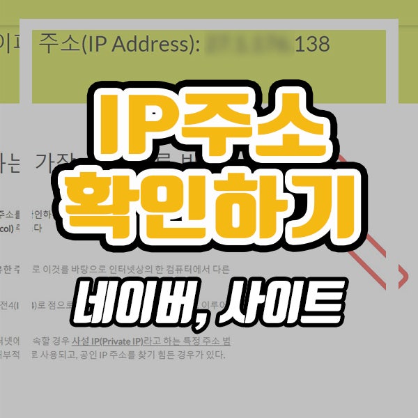  내 아이피 주소 확인하는 법 (ft. 내 ip주소)