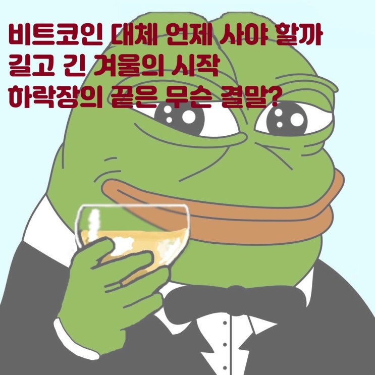 비트코인 대체 언제 사야할까? 길고 긴 겨울의 시작. 하락장은 언제 끝날지...