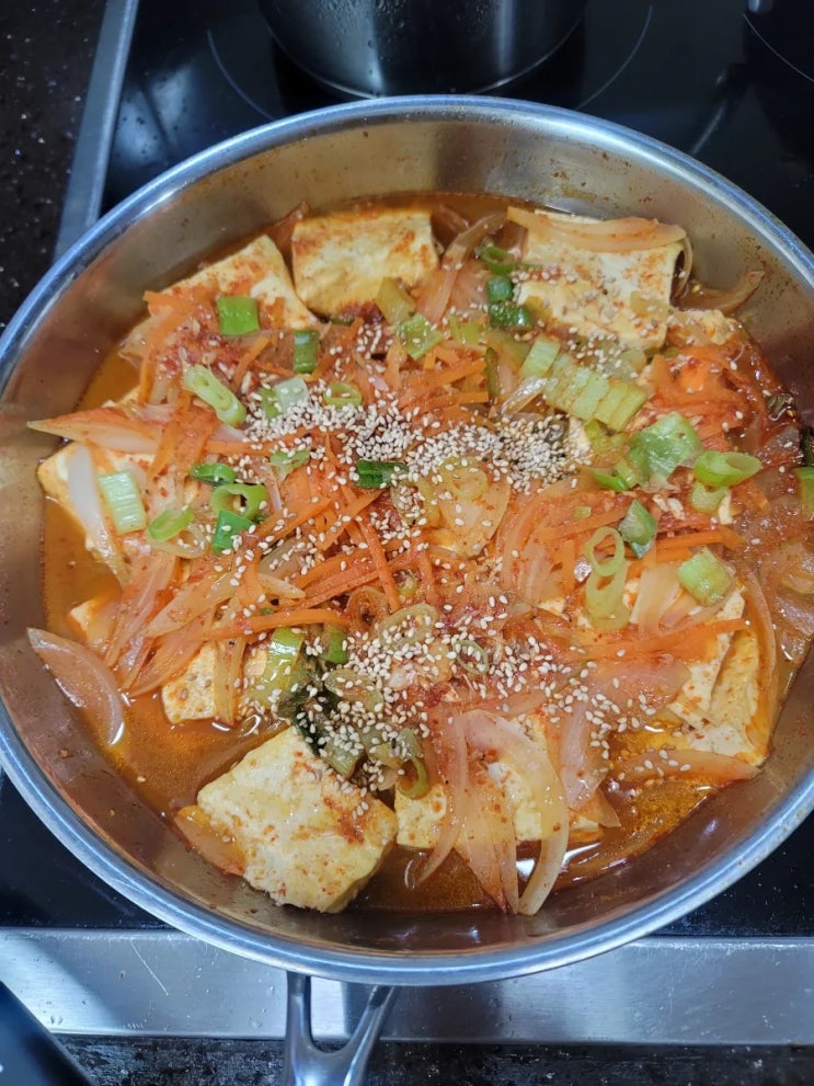  냉장고 파먹기(두부조림, 오이지무침,숙주나물,어묵볶음)도시락반찬