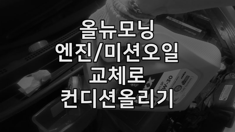 올뉴모닝 엔진오일 미션오일 자가교체