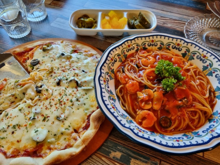  [포천맛집] "포천올리브하우스" 화덕피자&파스타(매콤쉬림프토마토)&아이스아메리카노/포천가볼만한곳, 서울근교데이트맛집