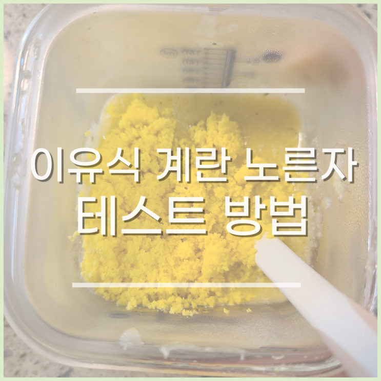  이유식 계란 테스트, 아기 노른자 알러지 확인