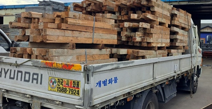 충남 아산현장 산승각단목 중고판매