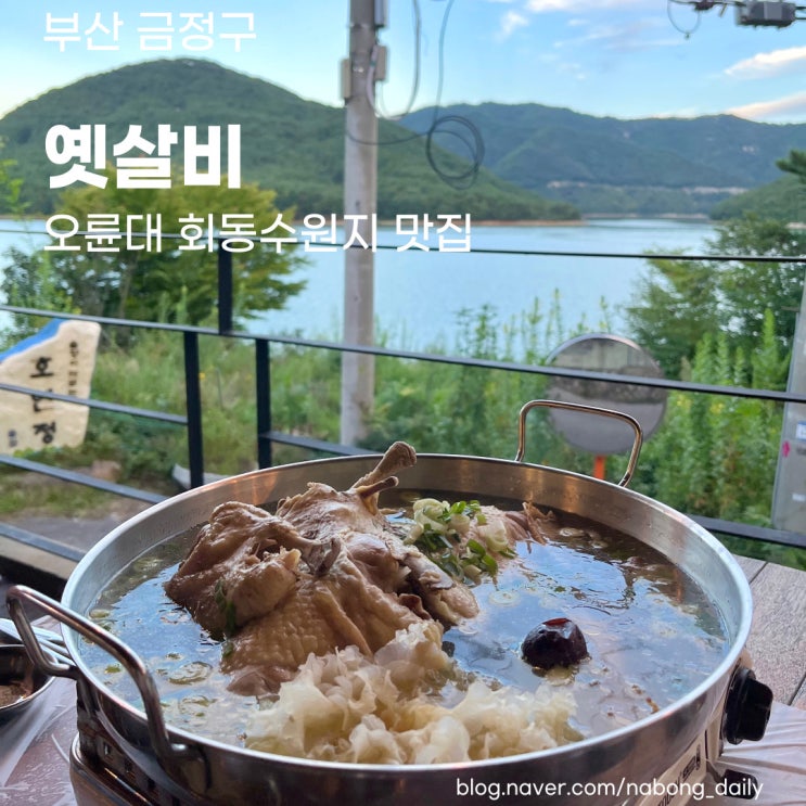  부산 회동수원지 맛집, 오륜대 닭백숙 맛있는 옛살비