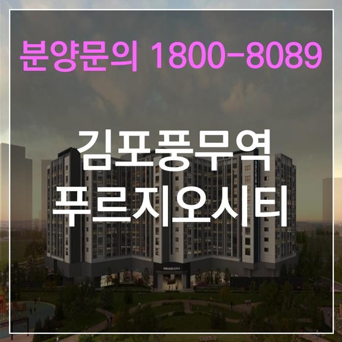 김포 풍무역 푸르지오시티 오피스텔 상가분양