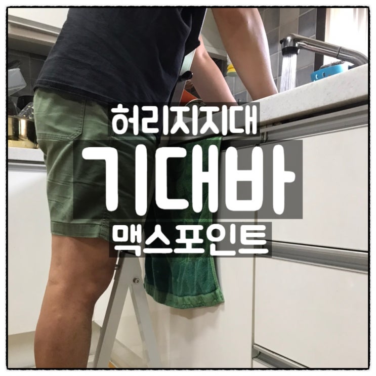 허리통증완화방법 찾다 설거지 세면대 허리보조기 맥스포인트 허리지지대 기대바 사용 후기