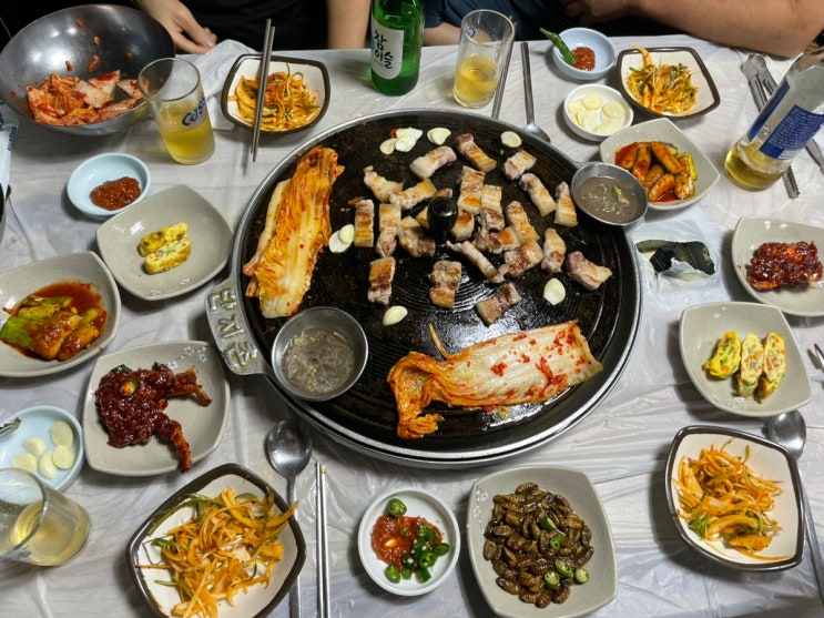  구로역 솥뚜껑 오겹살 맛집 : 명동 제주 오겹살 (+엄빠단골)