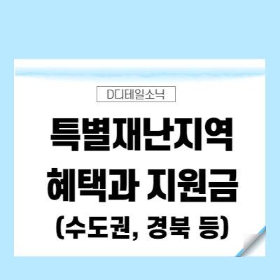  특별재난지역 혜택(포항 재난 선포 및 지원금)