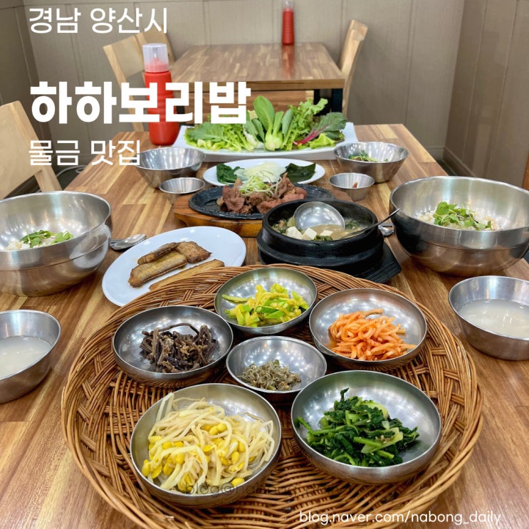  양산 물금 맛집 추천, 부산 근교 쌈밥이 맛있는 하하보리밥