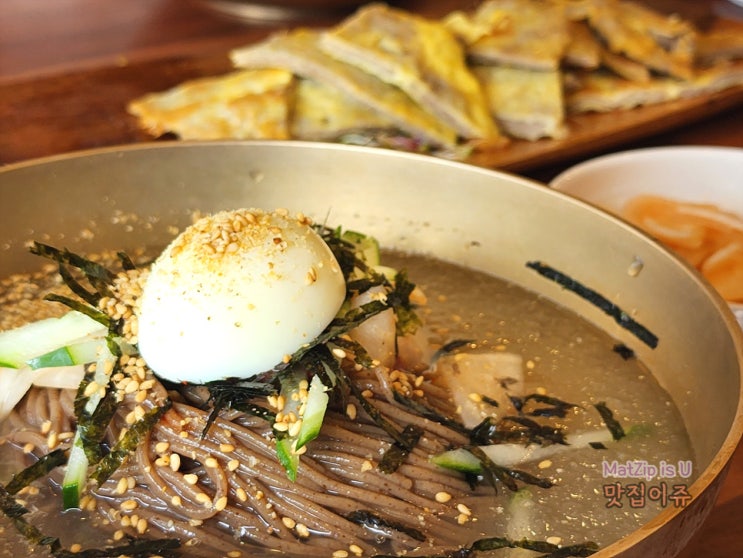  신성동 막국수 맛집 메밀풍경, 신성동카페 세모에서 점심시간