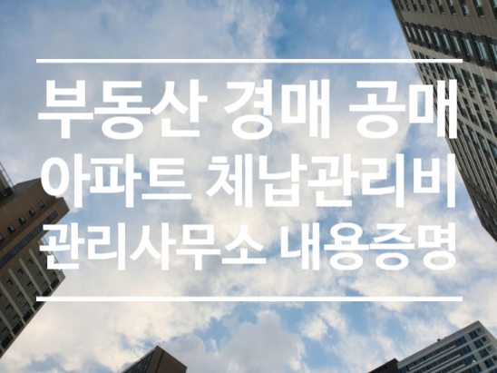  부동산 경매 아파트 체납관리비 내용증명 대법원 판례