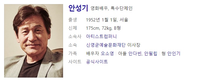배우 안성기 사주풀이 사주분석(혈액암 투병중)