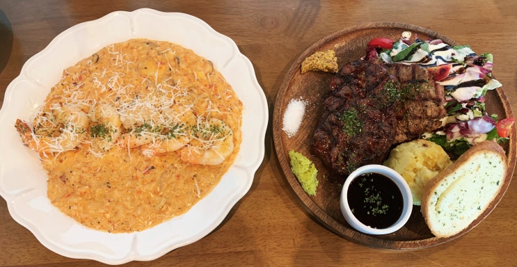  [오창 맛집] : '목령산호랭이'_주차 굿! 분위기 굿! 맛 굿! 데이트/가족외식 추천!(리조또/스테이크)
