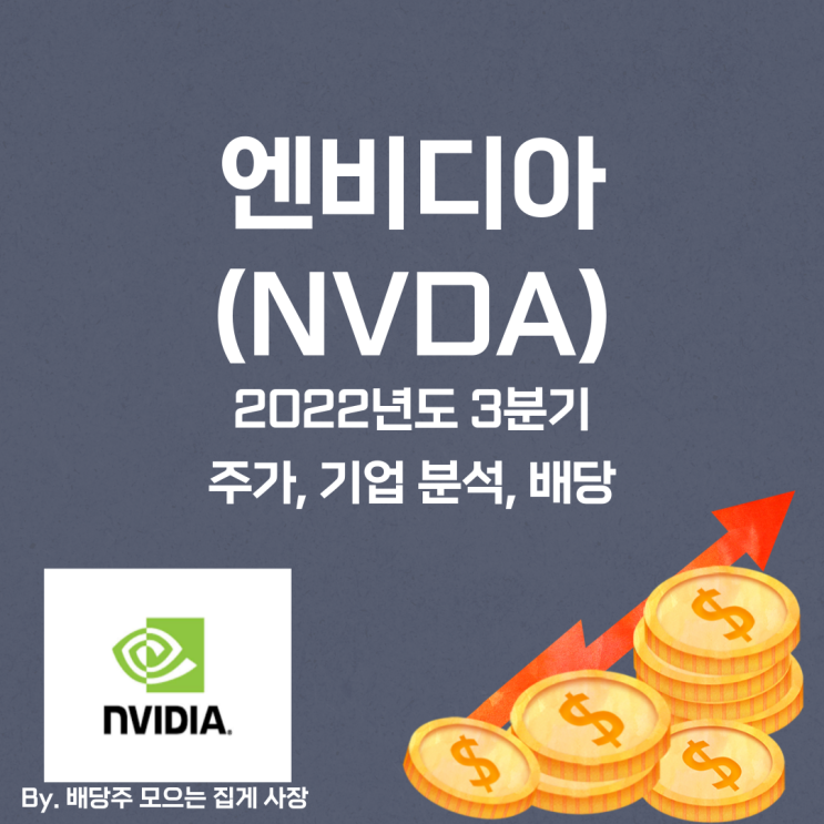 [엔비디아] 2022년도 3분기 NVDA, NVDA 주가, NVDA 주식, 기업 분석, 배당 지급일, 배당락일, 배당 성향, 배당 수익률, 배당 성장률