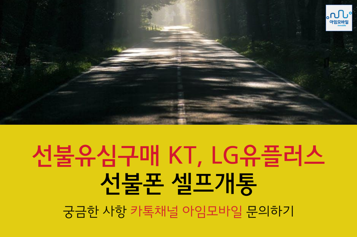  선불유심구매 KT, LG유플러스 선불폰 셀프개통