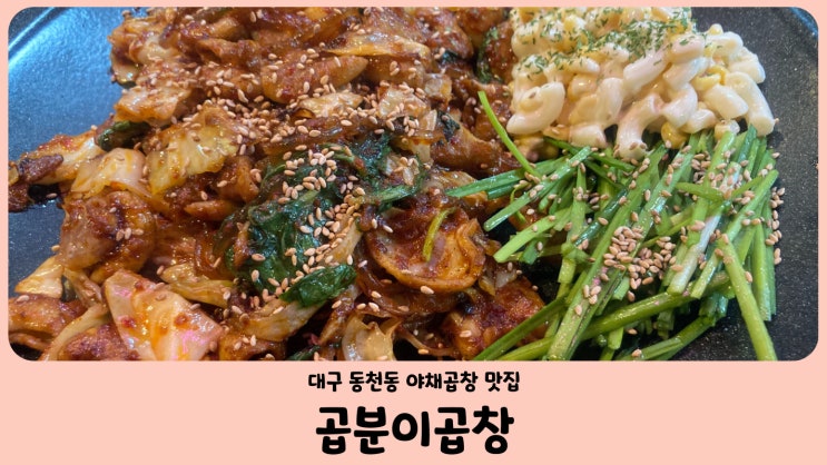  대구 동천동 곱분이곱창 철판야채곱창 맛집