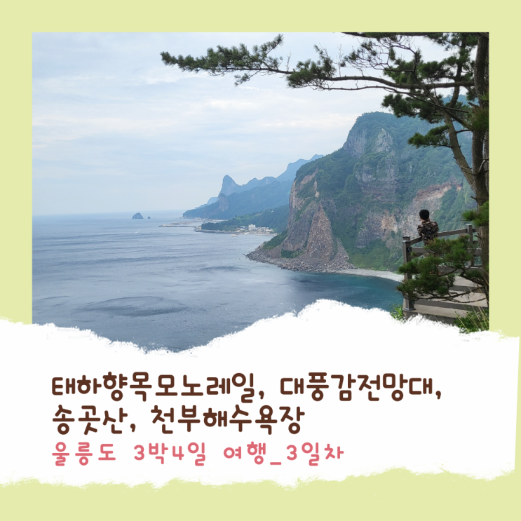 울릉도 3박4일 3일차_태하향목모노레일,대풍감전망대,송곳산, 천부해수욕장스노클링 울릉도 3박4일 3일차_태하향목모노레일,대풍감전망대,송곳산, 천부해수욕장스노클링