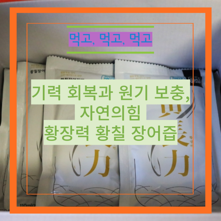  기력 회복과 원기 보충, 자연의힘 황장력 황칠 장어즙