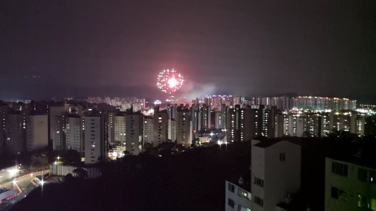  어제 무슨 날인가? 여기저기서 불꽃놀이를 하네 feat. LG모던엣지 M341S53 냉장고 계약