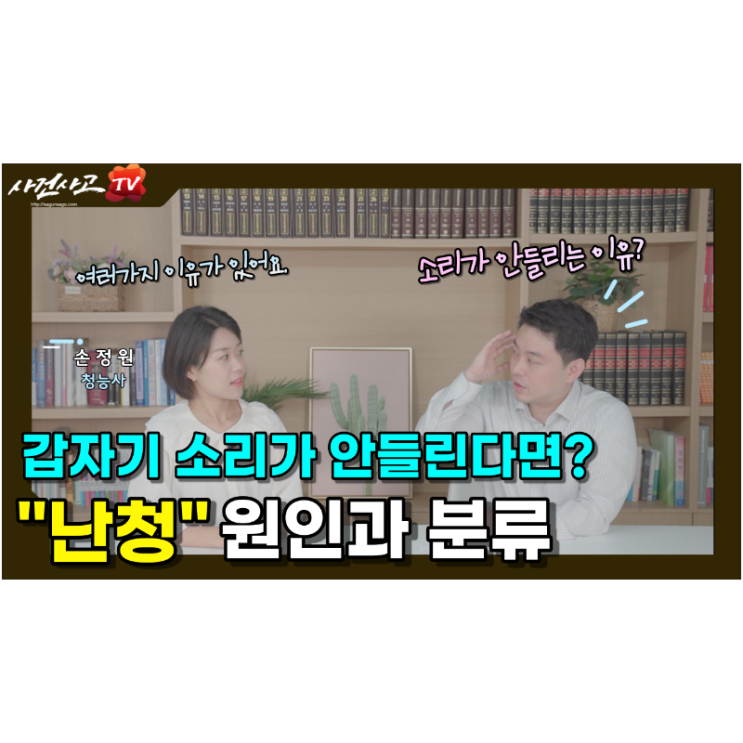  갑자기 소리가 안들린다면? 난청 원인과 분류 - 손정원청능사