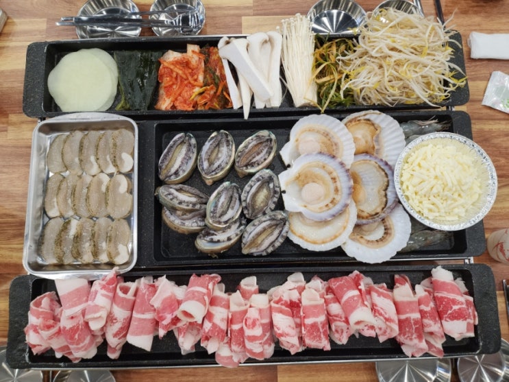  평택 맛집 해물상회 해물삼합 맛보기