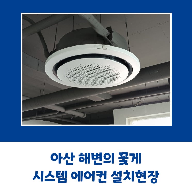  아산 해변의 꽃게 삼성 시스템 에어컨 설치현장