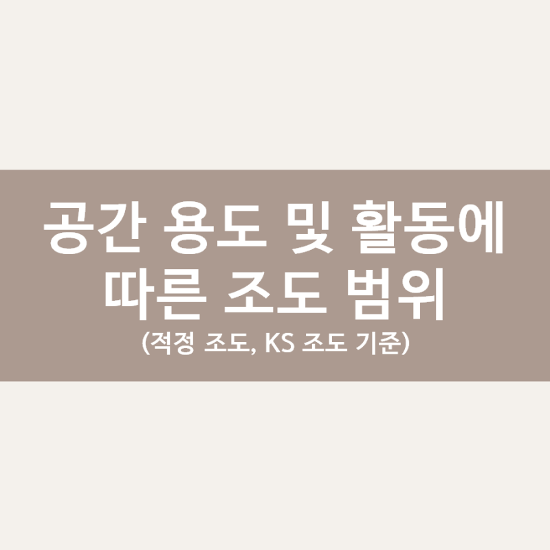 공간 용도 및 활동에 따른 조도 범위 - 적정 조도, KS 조도 기준 : 네이버 블로그