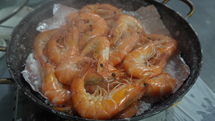  삽교호 대하 수산대전 상품권으로 먹었네요