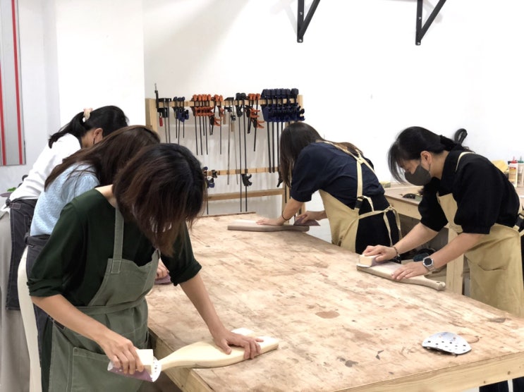  인천시 교육청 임직원 분들과 단체수업 플레이팅도마 만들기 원데이클래스
