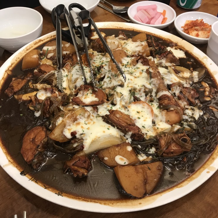  점심으로 간장찜닭 먹었어용