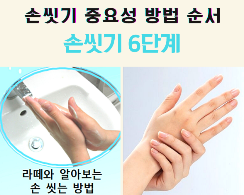 손씻기 6단계 손씻기 순서 알아봐요 : 네이버 블로그