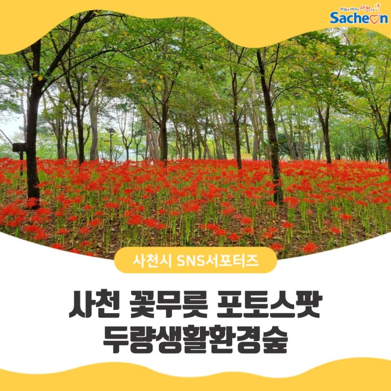 사천의 꽃무릇 포토스팟, 두량생활환경숲