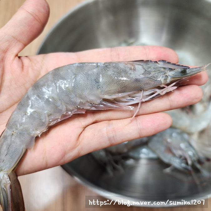 산지직송 제철 흰다리새우 새우 맛있게 찌는법 새우찜