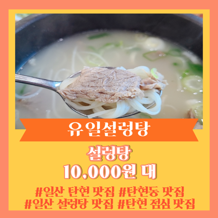 일산 탄현 맛집] 고기 듬뿍 "유일설렁탕"