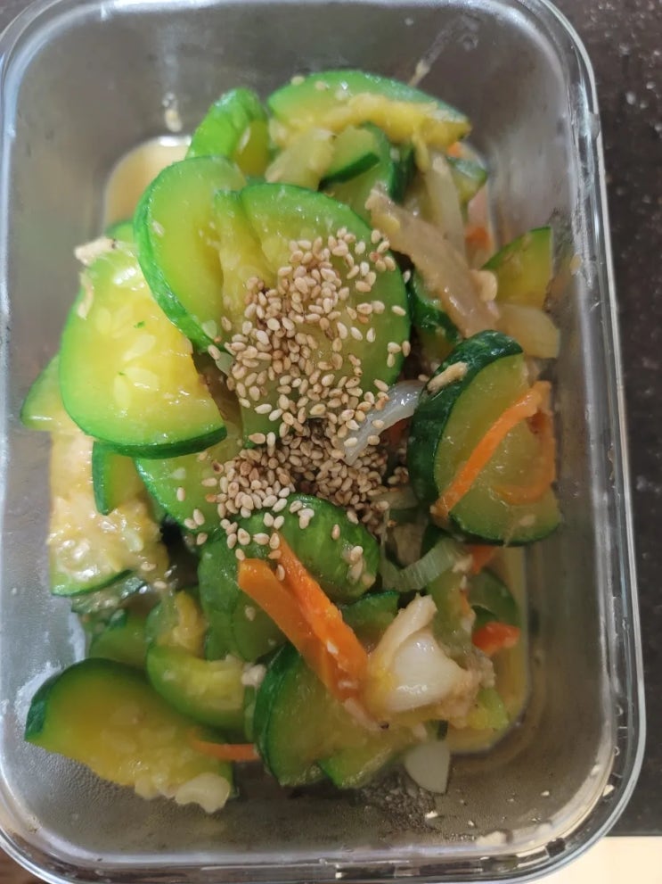  도시락 반찬(애호박볶음,미역줄기 볶음, 시래기나물 볶음)식비절약