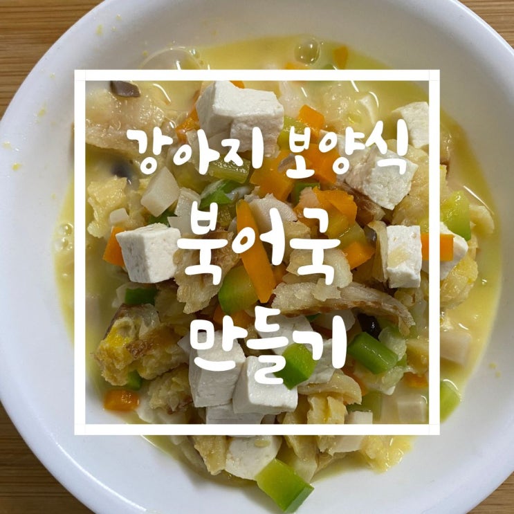  환절기 노견을 위한 강아지 보양식 북어국 만들기!