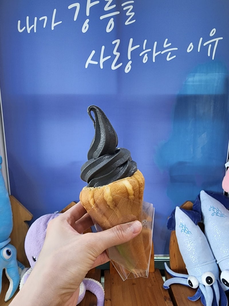[JnJ Daily] 2023.02.27 강릉 강문해변 오션뷰 카페 오징어먹물아이스크림 맛있는 마시와