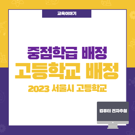 2023 서울 고등학교 배정 추첨 (고등학교 중점학급 추첨방법)