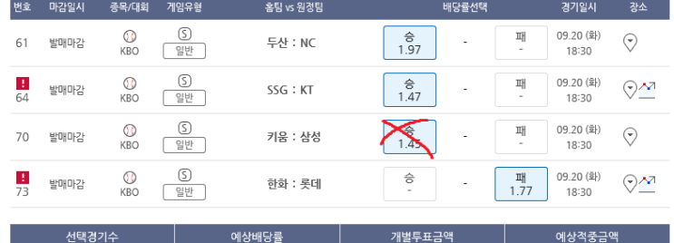 프로토 주중 회차 첫 도전은 키움 한폴낙 ㅠ.ㅠ 프로토 주중 회차 첫 도전은 키움 한폴낙 ㅠ.ㅠ