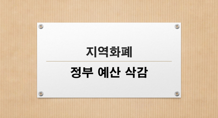  지역화폐 내년 정부 예산 삭감