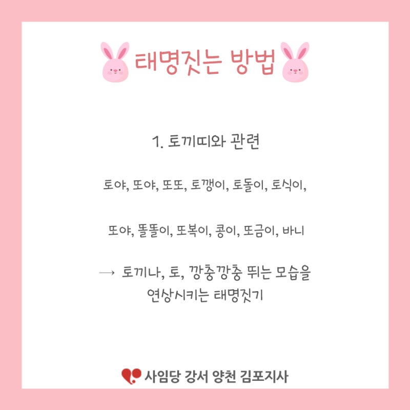 재미로 알아보는 흑묘띠 아기 태명!(띠 기준,토끼띠 태명 짓기 꿀팁까지!)