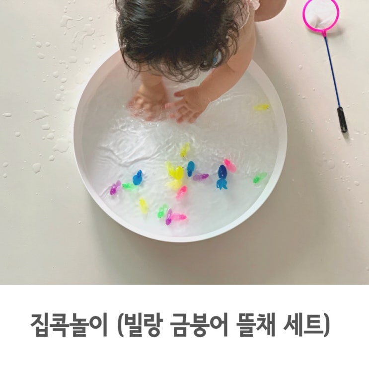  집콕놀이 빌랑 금붕어 뜰채 세트 목욕 장난감으로도 유용해요